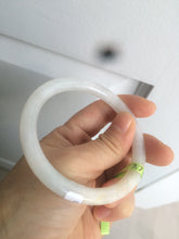 Load image into Gallery viewer, 57mm certificated Type A 100% Natural light green /yellow round cut Jadeite Jade bangle x60-9026