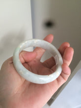 Load image into Gallery viewer, 59mm certified 100% natural light green/yellow  jadeite jade bangle M77-0706