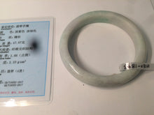 Load image into Gallery viewer, 55.5 mm Certified type A 100% Natural sunny green/white (白底青)/purple Jadeite bangle H160-1843