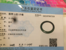 Load image into Gallery viewer, 52mm Certified Type A 100% Natural blue/dark green/black super thin Jadeite Jade bangle X62-7339