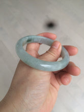 Load image into Gallery viewer, 55.5 mm Certified type A 100% Natural icy watery light green/gray Jadeite bangle J99-4214
