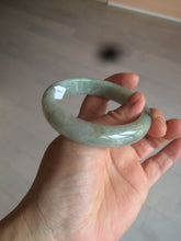 Load image into Gallery viewer, 54.9mm certified type A 100% Natural light green/brown jadeite jade bangle C80-4215