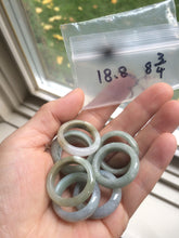 Load image into Gallery viewer, 100% natural type A green/white/yellow/dark green jadeite jade band ring Q150 (Add on item, not sale individually.)