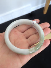 Load image into Gallery viewer, 56.7mm Certified Type A 100% Natural light green Jadeite Jade bangle N7-6528