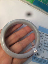 Load image into Gallery viewer, 56.5mm certified 100% natural Type A green purple jadeite jade bangle AM22-2821