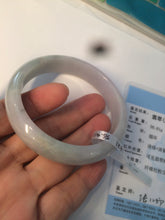 Load image into Gallery viewer, 56.5mm certified 100% natural Type A green purple jadeite jade bangle AM22-2821