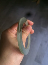 Load image into Gallery viewer, 54mm Type A 100% Natural dark green/gray Jadeite Jade bangle AS52