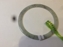 Load image into Gallery viewer, 57.8mm certified Type A 100% Natural icy light green/black super thin Jadeite bangle X70-8416