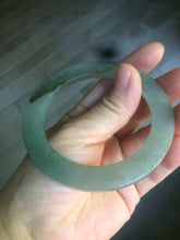Load image into Gallery viewer, 54mm Type A 100% Natural dark green/gray Jadeite Jade bangle AS52
