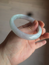 Load image into Gallery viewer, 55.5mm Certified Type A 100% Natural icy watery light purple/white/green oval Jadeite Jade bangle AM55-6862