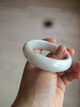 Load image into Gallery viewer, 55mm Certified type A 100% Natural green/white Jadeite bangle C77-7762