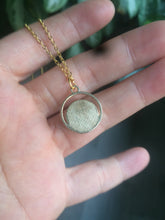 Load image into Gallery viewer, 12mm 100% natural light green/white type A jadeite jade necklace QN-1 (Clearance item)