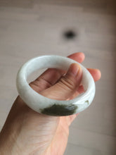 Load image into Gallery viewer, 55mm Certified type A 100% Natural green/white Jadeite bangle C77-7762