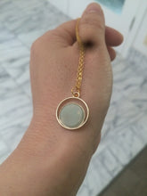 Load image into Gallery viewer, 12mm 100% natural light green/white type A jadeite jade necklace QN-1 (Clearance item)