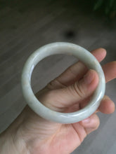 Load image into Gallery viewer, 59mm certified 100% natural light green/yellow  jadeite jade bangle M77-0706