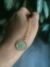 Load image into Gallery viewer, 12mm 100% natural light green/white type A jadeite jade necklace QN-1 (Clearance item)