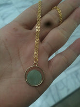 Load image into Gallery viewer, 12mm 100% natural light green/white type A jadeite jade necklace QN-1 (Clearance item)