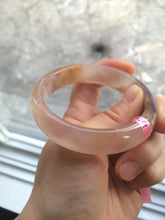 Load image into Gallery viewer, 54.7mm 100% natural icy purple/brown/red Quartzite (jinsi jade, 金丝玉) Golden Silk Jade bangle N77