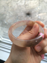 Load image into Gallery viewer, 54.7mm 100% natural icy purple/brown/red Quartzite (jinsi jade, 金丝玉) Golden Silk Jade bangle N77