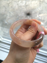 Load image into Gallery viewer, 54.7mm 100% natural icy purple/brown/red Quartzite (jinsi jade, 金丝玉) Golden Silk Jade bangle N77