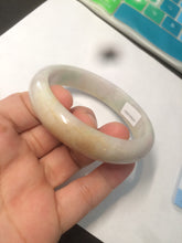Load image into Gallery viewer, 56.5mm certified 100% natural Type A sunny green/brown/orange (Fu Lu Shou) jadeite jade bangle AC58-2477