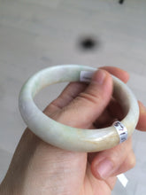 Load image into Gallery viewer, 56.5mm certified 100% natural Type A sunny green/brown/orange (Fu Lu Shou) jadeite jade bangle AC58-2477