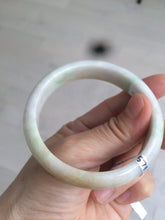 Load image into Gallery viewer, 56.5mm certified 100% natural Type A sunny green/brown/orange (Fu Lu Shou) jadeite jade bangle AC58-2477