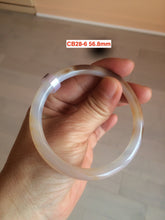 Load image into Gallery viewer, 54.4-62mm 100% natural red/orange/brown slim agate bangle CB28