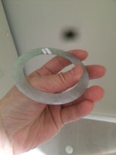 Load image into Gallery viewer, 57.5mm Certified Type A 100% Natural icy green/white super thin style Jadeite bangle AE10-0423