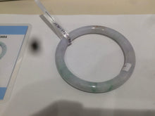 Load image into Gallery viewer, 57.8mm certified 100% natural light green/purple/orange (福禄寿) round cut jadeite jade bangle M74-3054