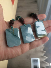 Load image into Gallery viewer, Type A 100% Natural light blue Jadeite Jade safe and sound pendant group RP-1