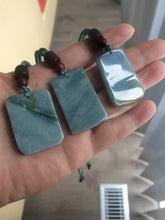 Load image into Gallery viewer, Type A 100% Natural light blue Jadeite Jade safe and sound pendant group RP-1