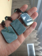 Load image into Gallery viewer, Type A 100% Natural light blue Jadeite Jade safe and sound pendant group RP-1