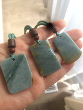 Load image into Gallery viewer, Type A 100% Natural light blue Jadeite Jade safe and sound pendant group RP-1