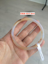 Load image into Gallery viewer, 54.4-62mm 100% natural red/orange/brown slim agate bangle CB28