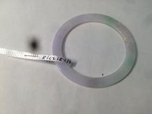 Load image into Gallery viewer, 57mm 100% natural Type A sunny green/white/purple slim flat style jadeite jade bangle AC61-4574