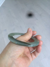 Load image into Gallery viewer, 54mm Type A 100% Natural dark green/gray Jadeite Jade bangle AS52