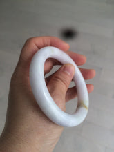 Load image into Gallery viewer, 55mm 100% natural Type A light purple/white round cut jadeite jade bangle Z109