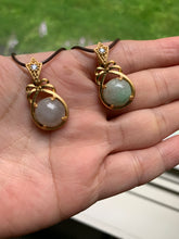 Load image into Gallery viewer, 100% natural green/white grade A jadeite jade necklace B73 add on item.
