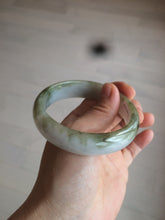 Load image into Gallery viewer, 57.6mm certified type A 100% Natural brown/balck/white jadeite jade bangle C72-4152
