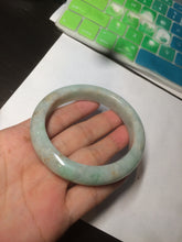 Load image into Gallery viewer, 56.7mm Certified Type A 100% Natural light green/brown Jadeite Jade bangle AC64-0160