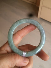 Load image into Gallery viewer, 50.7mm Certified Type A 100% Natural green/blue/yellow snowy Jadeite Jade bangle AJ37-5271
