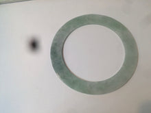 Load image into Gallery viewer, 55mm type A 100% Natural light green thin flat style Jadeite Jade bangle AQ59