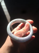 Load image into Gallery viewer, 56mm certificated Type A 100% Natural light green/purple Jadeite Jade bangle L126-9559