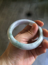 Load image into Gallery viewer, 56mm certificated Type A 100% Natural light green/purple Jadeite Jade bangle L126-9559