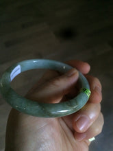 Load image into Gallery viewer, 55.1mm Certified Type A 100% Natural green/white Jadeite Jade bangle Q69-8395