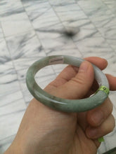 Load image into Gallery viewer, 55.1mm Certified Type A 100% Natural green/white Jadeite Jade bangle Q69-8395