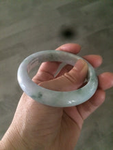 Load image into Gallery viewer, 56mm certificated Type A 100% Natural light green/purple Jadeite Jade bangle L126-9559