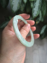 Load image into Gallery viewer, 53mm Certified Type A 100% Natural green thin Jadeite Jade bangle AB49-1453