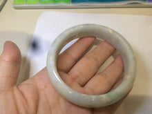 Load image into Gallery viewer, 59mm certified 100% natural light green/yellow  jadeite jade bangle M77-0706